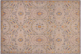 handmade Modern Kafkaz Gray Lt. Green Hand Knotted RECTANGLE 100% WOOL area rug 9' x 12'