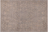 handmade Modern Kafkaz Blue Gray Hand Knotted RECTANGLE 100% WOOL area rug 8' x 10'