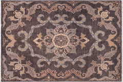handmade Traditional Kafkaz Gray Blue Hand Knotted RECTANGLE 100% WOOL area rug 8' x 10'