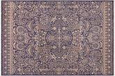 9x12 hand knotted transitional wool rug in blue and gray - Chic Maia