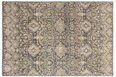 5x8 hand knotted transitional wool rug in gray and blue - Eclectic Cesar