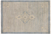 3x5 hand knotted modern Gabbeh wool rug in blue and beige - Boho Chic Gabbeh Olive