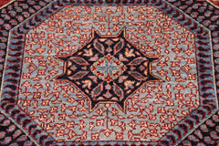 handmade Geometric Mamluk Blue Green Hand Knotted RECTANGLE 100% WOOL area rug 9 x 12