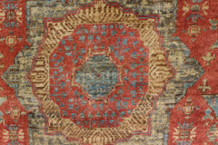handmade Geometric Mamluk Rust Gray Hand Knotted RECTANGLE 100% WOOL area rug 3 x 5