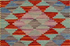 handmade Geometric Kilim Gold Rust Hand-Woven RECTANGLE 100% WOOL area rug 2' x 3'