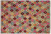handmade Modern Balouchi Blue Red Hand Knotted RECTANGLE 100% WOOL area rug 3x5