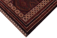 handmade Geometric Balouchi Maroon Red Hand Knotted RECTANGLE 100% WOOL area rug 3x5