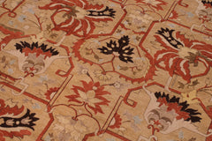 handmade Transitional Gold Tan Hand Knotted RECTANGLE 100% WOOL area rug 9x12