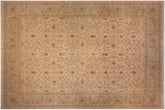 9x12 hand knotted Vegetable Dyed wool rug in beige and taupe - Taj Susana