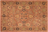 8x10 hand knotted Ziegler wool rug in rust and brown - Oriental Ziegler Jaclyn