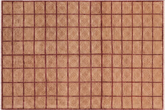 handmade Modern Gabbeh Tan Nude Hand Knotted RECTANGLE 100% WOOL area rug 8' x 9'