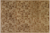 8x9 hand knotted modern wool rug in green - Chic Elma