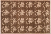 8x10 hand knotted modern wool rug in brown and beige - Modern Jeannine