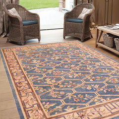 handmade Transitional Kafkaz Lt. Blue Tan Hand Knotted RECTANGLE 100% WOOL area rug 8' x 10'