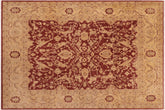 8x10 hand knotted Ziegler wool rug in rust and tan - Chic Ziegler Dolly
