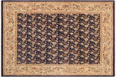 handmade Transitional Kafkaz Blue Beige Hand Knotted RECTANGLE 100% WOOL area rug 8' x 10'
