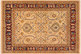 8x10 hand knotted Persian rug in gold and red - Istanbul Luisa