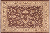 8x10 hand knotted Ziegler wool rug in brown and beige - Classic Ziegler Lurlene