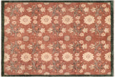 8x9 hand knotted modern wool rug in brown and green - Chic Ofelia
