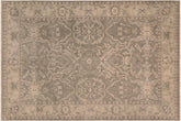 7x9 hand knotted Ziegler wool rug in gray and tan - Bohemian Ziegler Lillia
