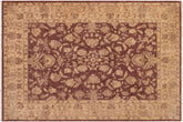8x10 hand knotted Ziegler wool rug in brown and tan - Oriental Ziegler Audra