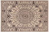 8x10 hand knotted Ziegler wool rug in ivory and beige - Chic Ziegler Lieselot