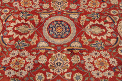 handmade Transitional Agra Tabriz Red Blue RECTANGLE 100% WOOL area rug 9x12