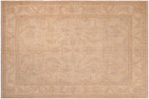 8x10 hand knotted Ziegler wool rug in beige and brown - Bohemian Ziegler Ruthie