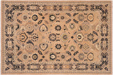 8x10 hand knotted Ziegler wool rug in rose and blue - Oriental Ziegler Earline