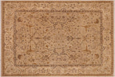 8x10 hand knotted Ziegler wool rug in taupe and tan - Bohemian Ziegler Corrine