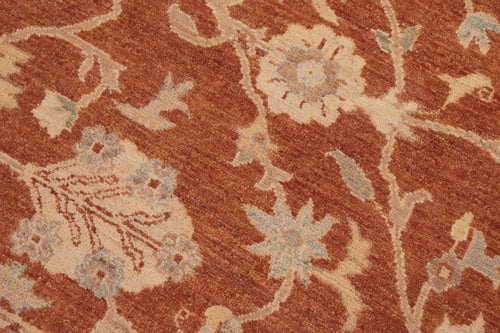 handmade Traditional Kafkaz Rust Beige Hand Knotted RECTANGLE 100% WOOL area rug 8x10