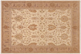 8x10 hand knotted Ziegler wool rug in beige and tan - Chic Ziegler Chandra