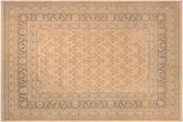handmade Transitional Kafkaz Beige Charcoal Hand Knotted RECTANGLE 100% WOOL area rug 8x10