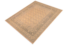 handmade Transitional Kafkaz Beige Charcoal Hand Knotted RECTANGLE 100% WOOL area rug 8x10