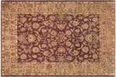 8x10 hand knotted Ziegler wool rug in brown and tan - Classic Ziegler Milagros