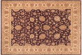 8x11 hand knotted Ziegler wool rug in purple and beige - Classic Ziegler Esmerald