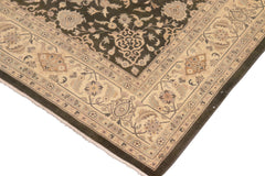handmade Traditional Kafkaz Green Ivory Hand Knotted RECTANGLE 100% WOOL area rug 8x10