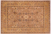 9x12 hand knotted Persian rug in tan and gold - Istanbul Darcy