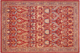 9x12 hand knotted Persian rug in red and brown - Istanbul Carmella
