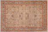 9x12 hand knotted Persian rug in beige and blue - Istanbul Katy