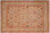 9x12 hand knotted Persian rug in green and copper - Istanbul John