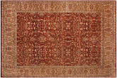 9x13 hand knotted Persian rug in copper and beige - Istanbul Lakisha