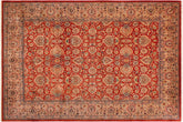 9x11 hand knotted Persian rug in rust and tan - Istanbul Maricela