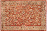 9x12 hand knotted Persian rug in rust and green - Istanbul Roxie