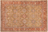 9x12 hand knotted Persian rug in gold and rust - Istanbul Roslyn