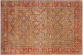 9x12 hand knotted Persian rug in gold and rust - Istanbul Kathrine