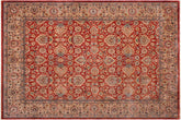 9x12 hand knotted Persian rug in rust and tan - Istanbul Nanette