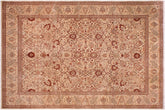 9x12 hand knotted Persian rug in ivory and copper - Istanbul Ilene