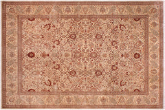 handmade Traditional Ivory Copper Hand Knotted RECTANGLE 100% WOOL area rug 9' x 12'