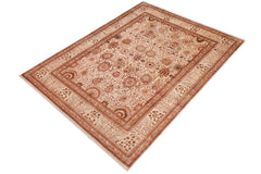 handmade Traditional Beige Copper Hand Knotted RECTANGLE 100% WOOL area rug 9' x 12'